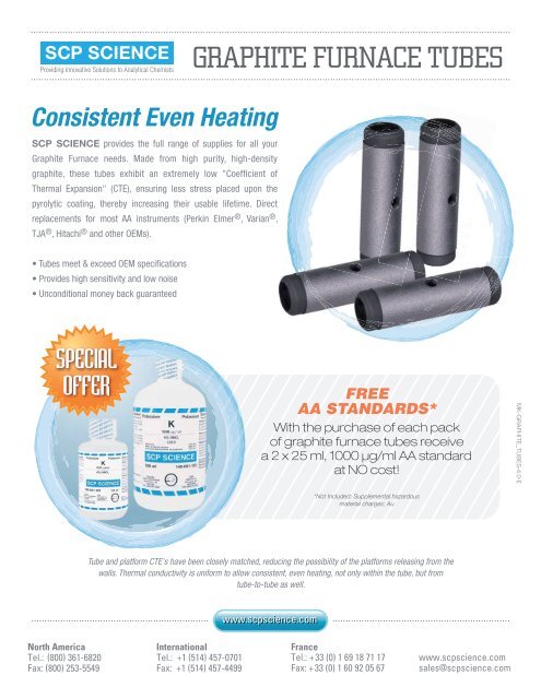 Graphite Furnace Tubes Flyer - SCP Science